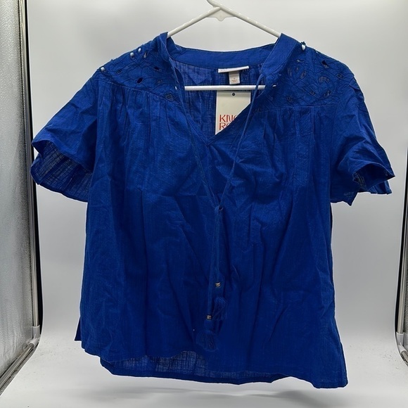 Knox Rose Tops - Women's Size Small Knox Rose Top Blue Shirt NEW WITH TAGS